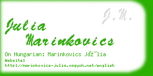 julia marinkovics business card